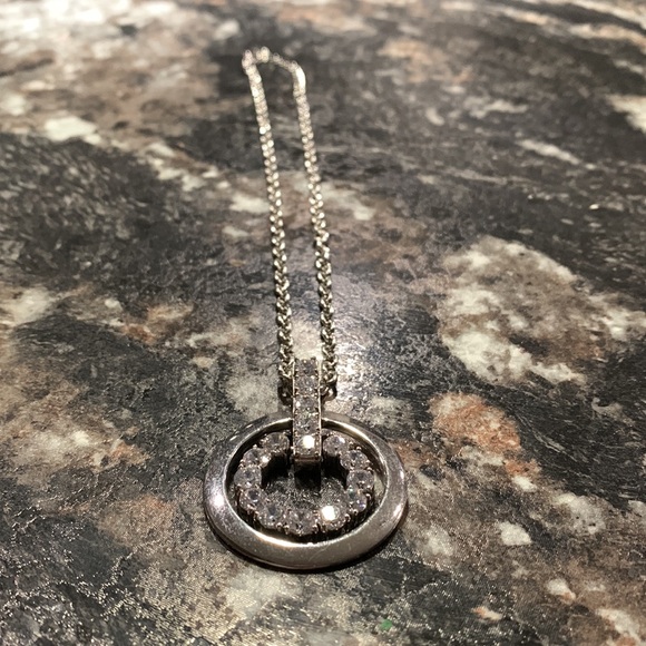 Sparkly double circle necklace - Picture 4 of 6